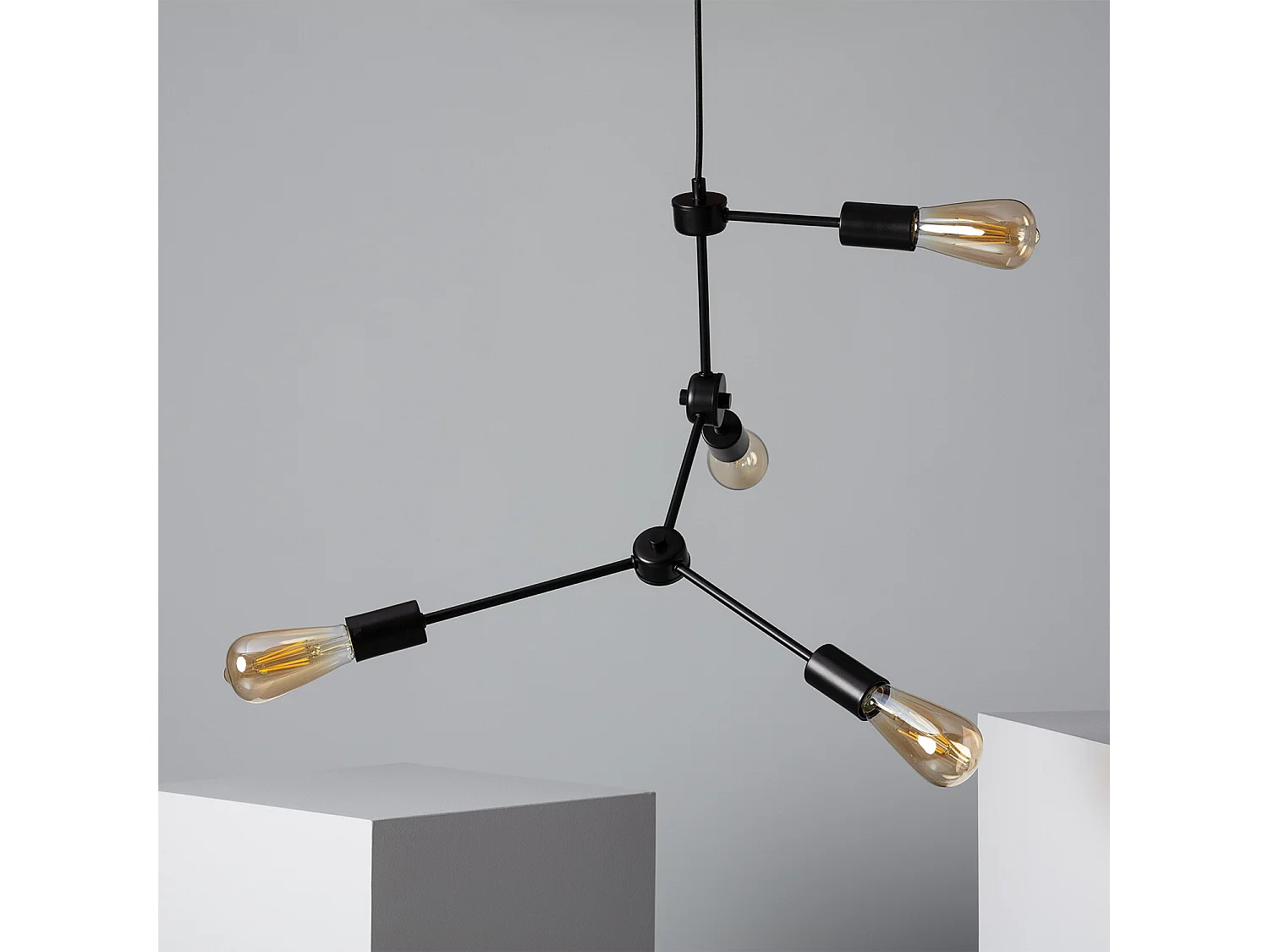 Suspension Métal Molécular Noir