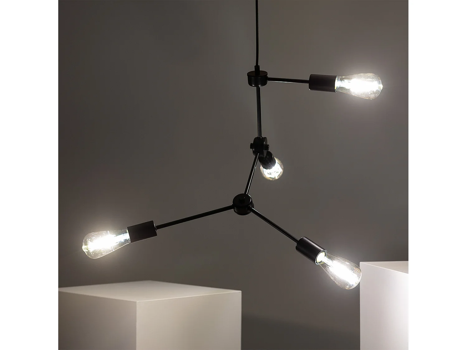 Suspension Métal Molécular Noir