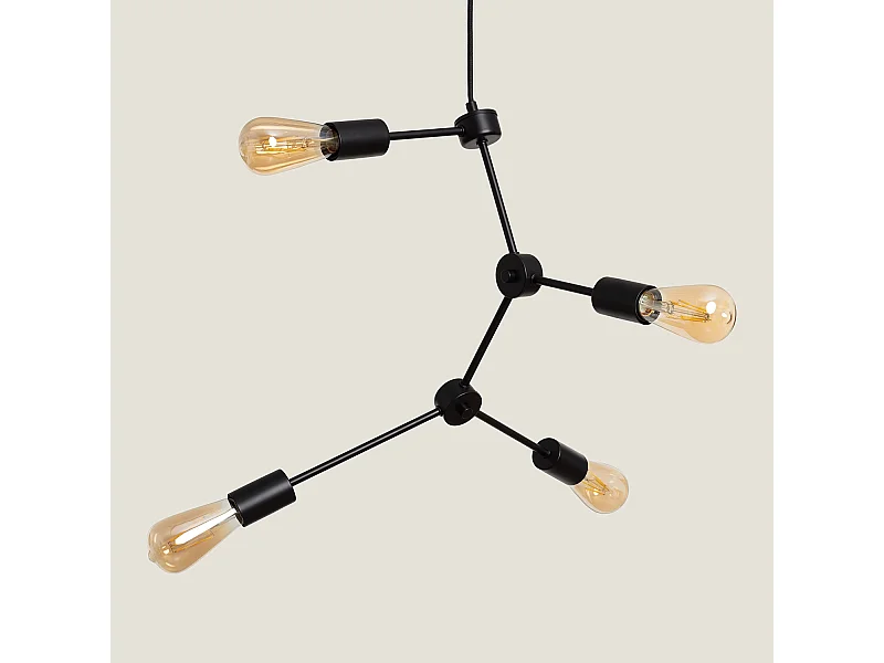 Suspension Métal Molécular Noir