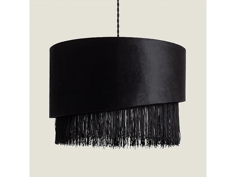 Lámpara Colgante Terciopelo Jurmi Negro