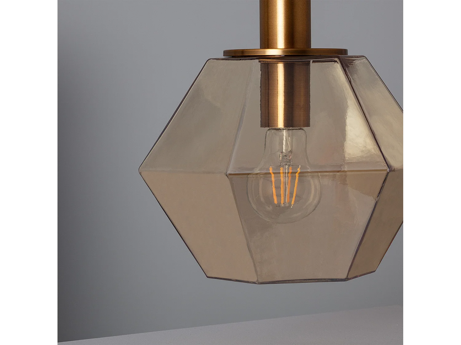 Suspension Verre Diamound Ambre