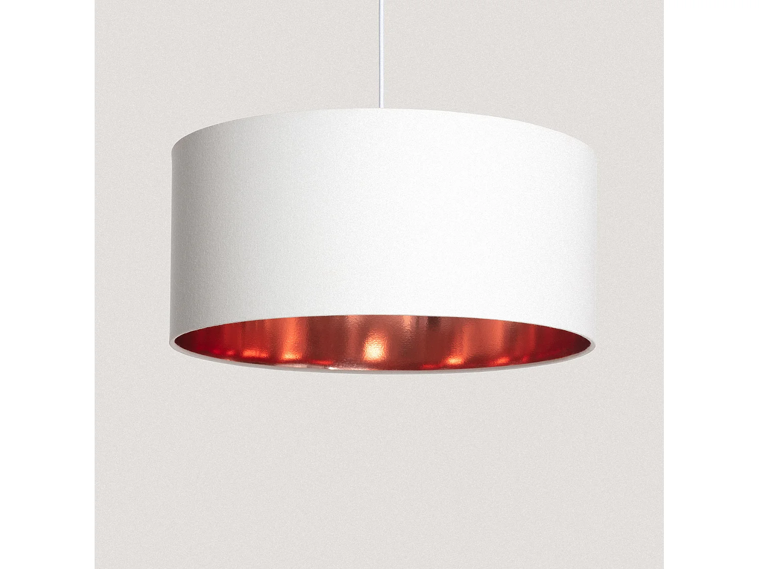 Lampada a Sospensione Tessuto Bello Riflesso Bianco