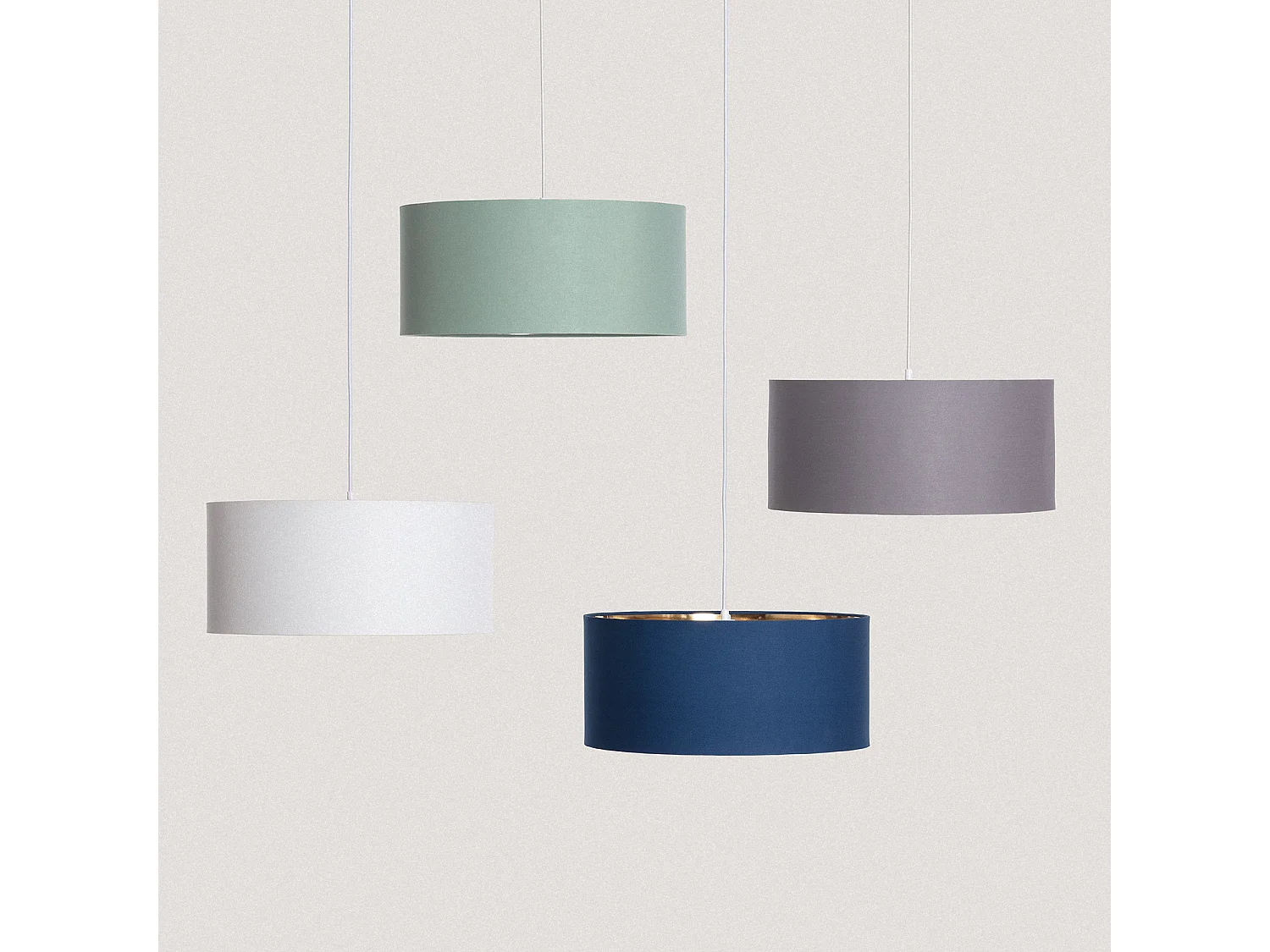 Lampada a Sospensione Tessuto Bello Riflesso Bianco