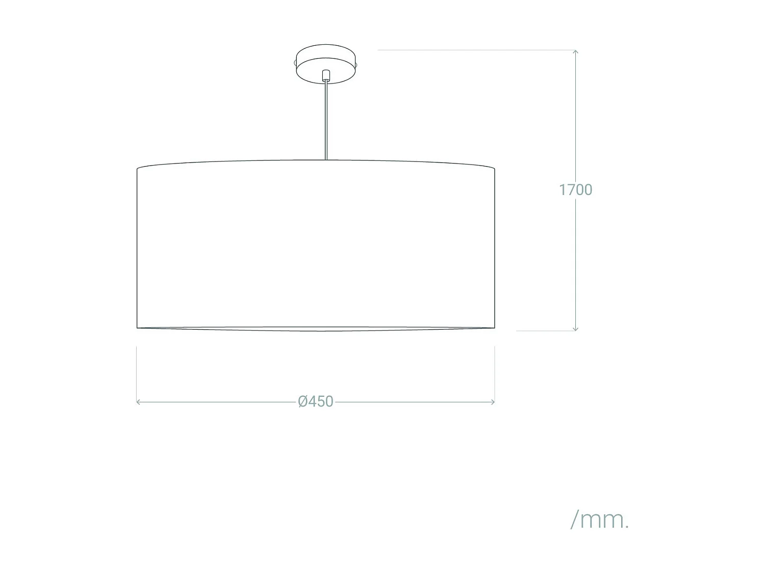 Lampada a Sospensione Tessuto Bello Riflesso Bianco