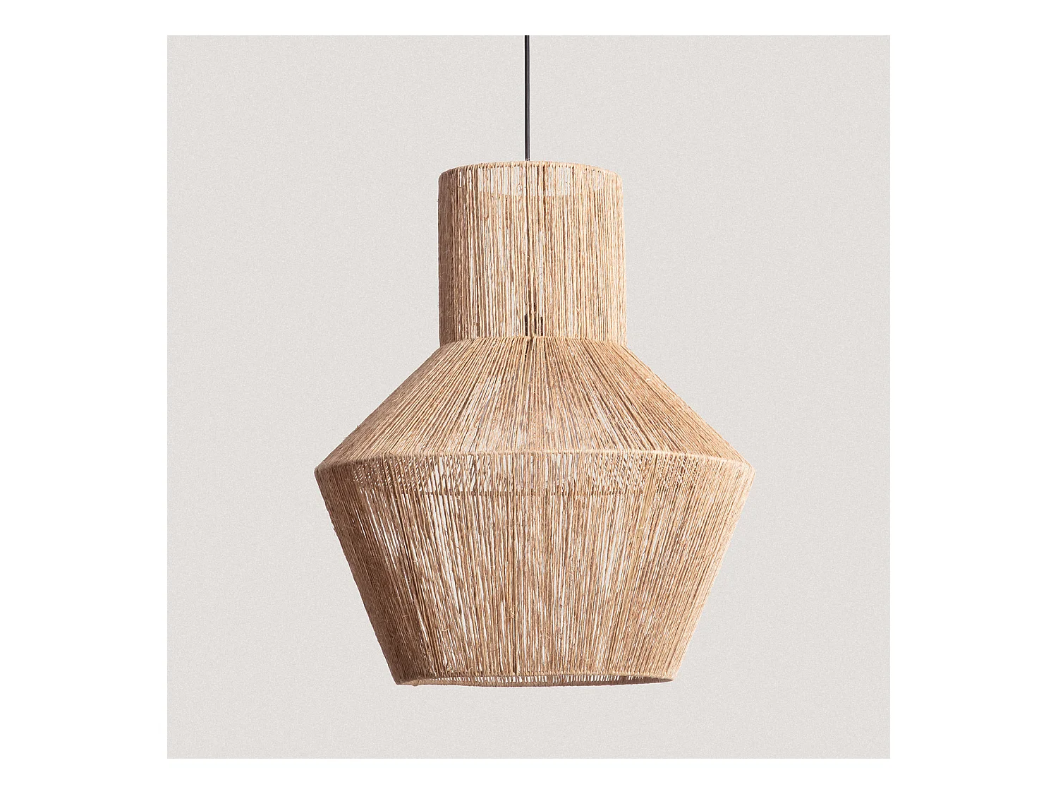 Suspension Fibres Naturelles pour Extérieure Newén Ø500 mm ILUZZIA Noir extérieur