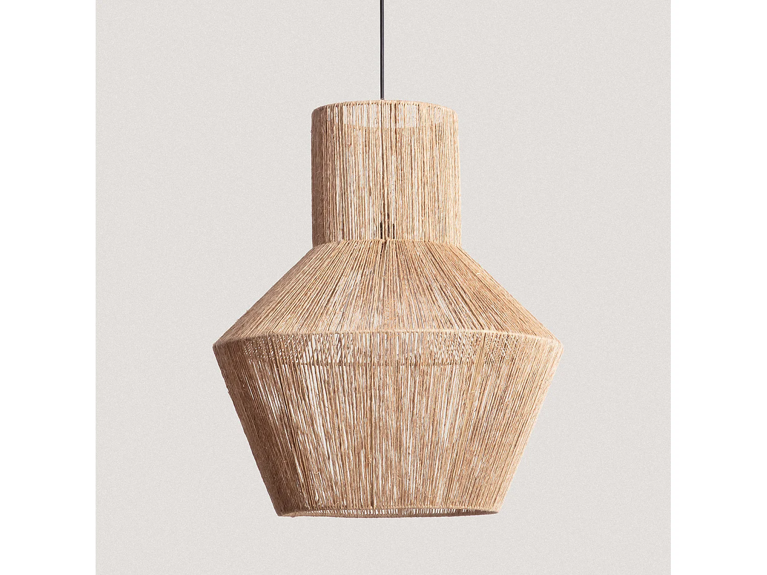 Suspension Fibres Naturelles pour Extérieure Newén Ø500 mm ILUZZIA Noir extérieur