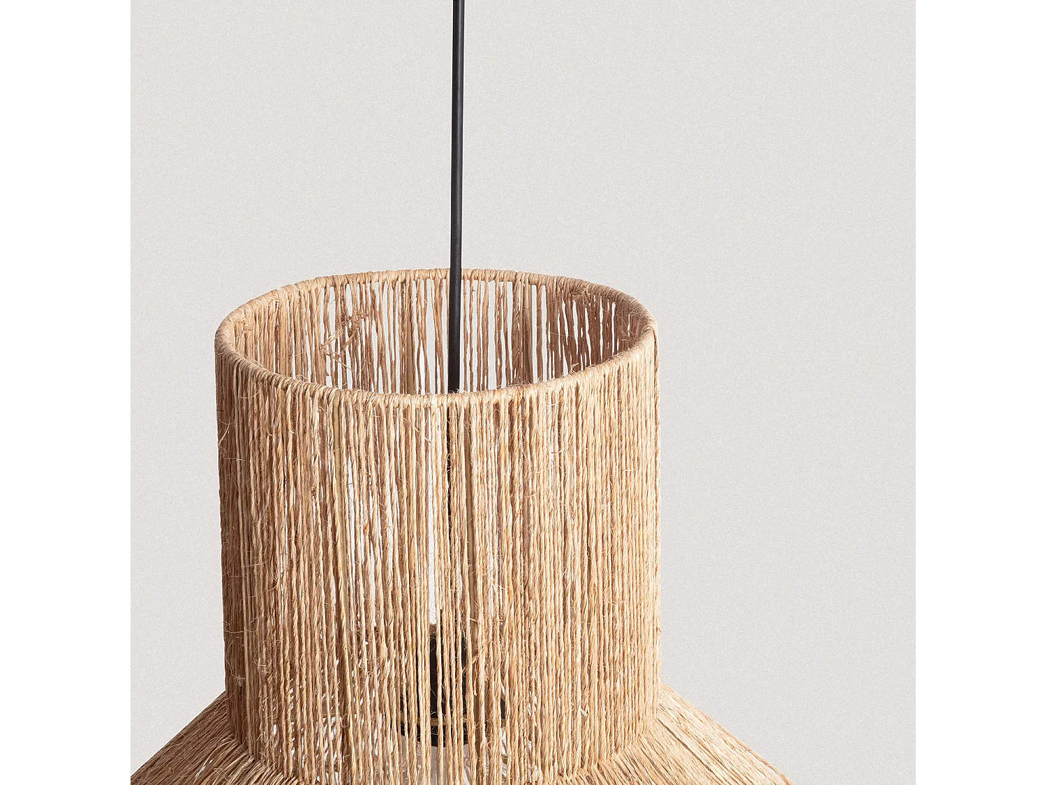 Suspension Fibres Naturelles pour Extérieure Newén Ø500 mm ILUZZIA Noir extérieur