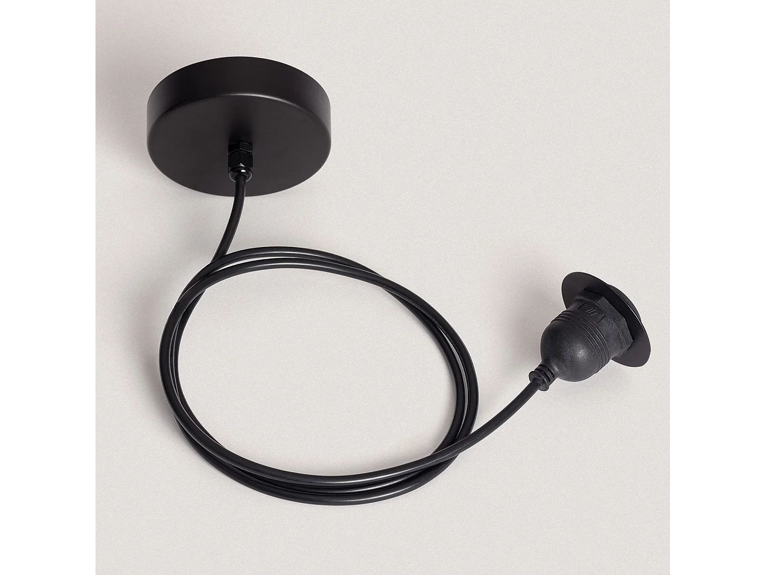 Suspension Fibres Naturelles pour Extérieure Newén Ø500 mm ILUZZIA Noir extérieur