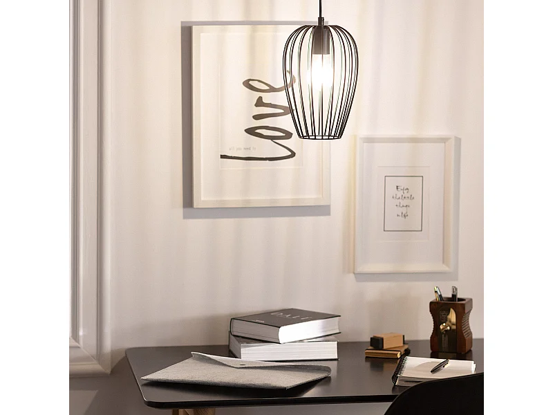 Lampada a Sospensione Metallo Telmi Nero