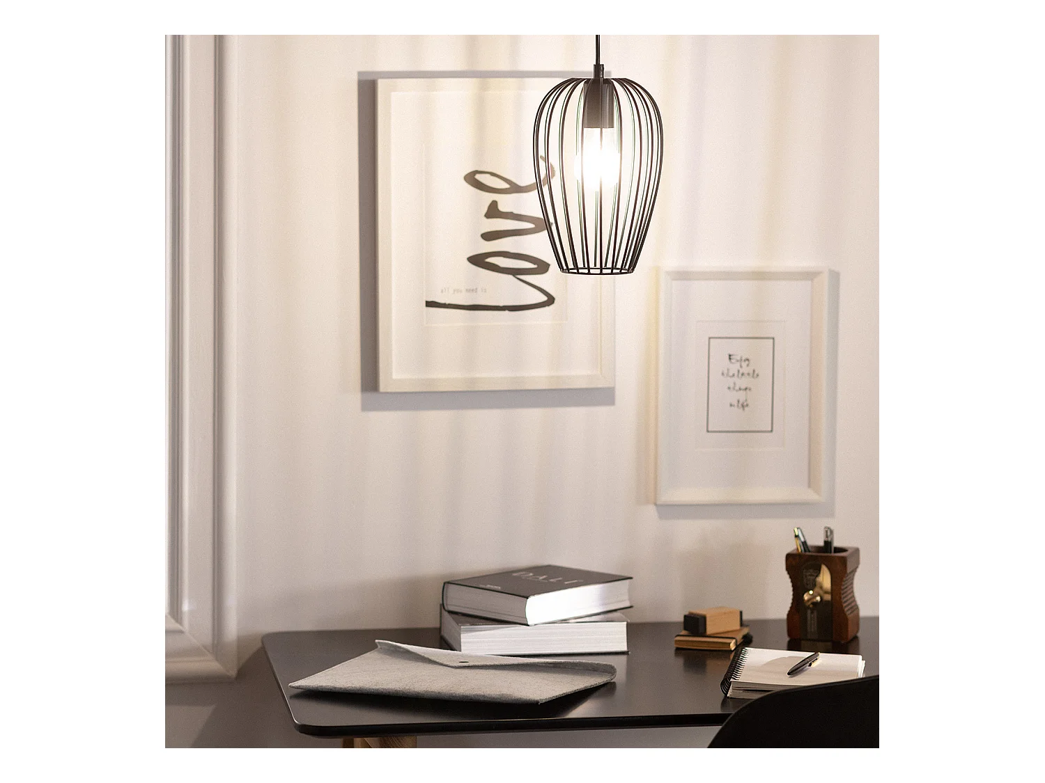 Lampada a Sospensione Metallo Telmi Nero