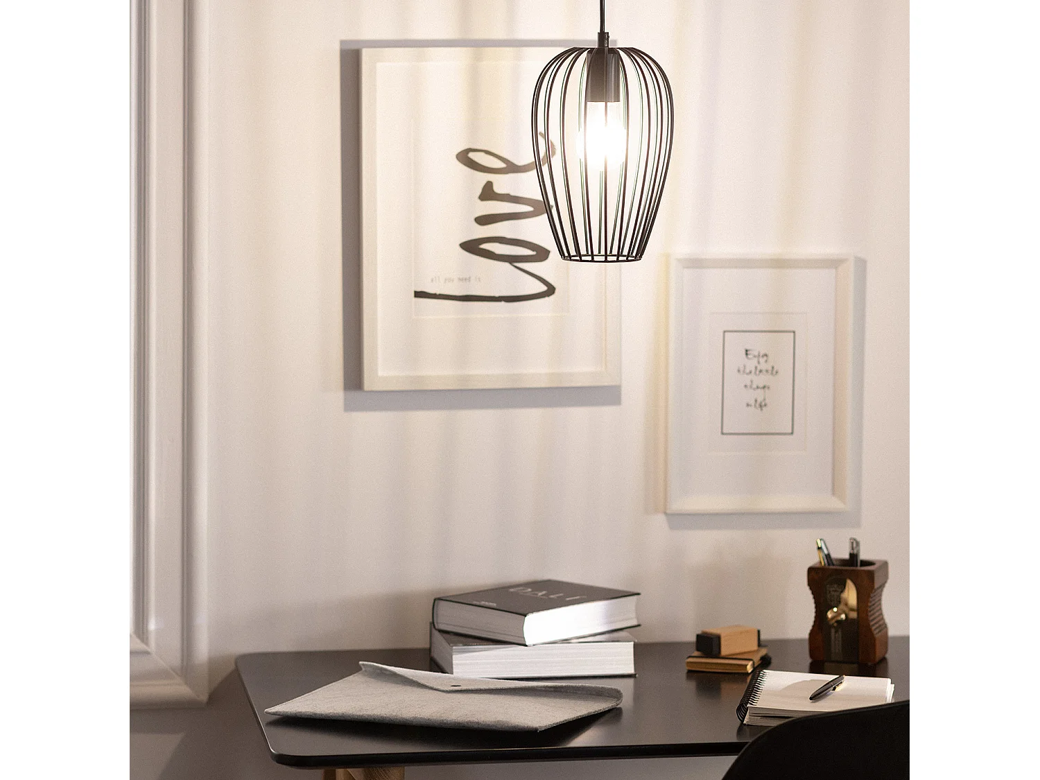 Suspension Métal Telmi Noir