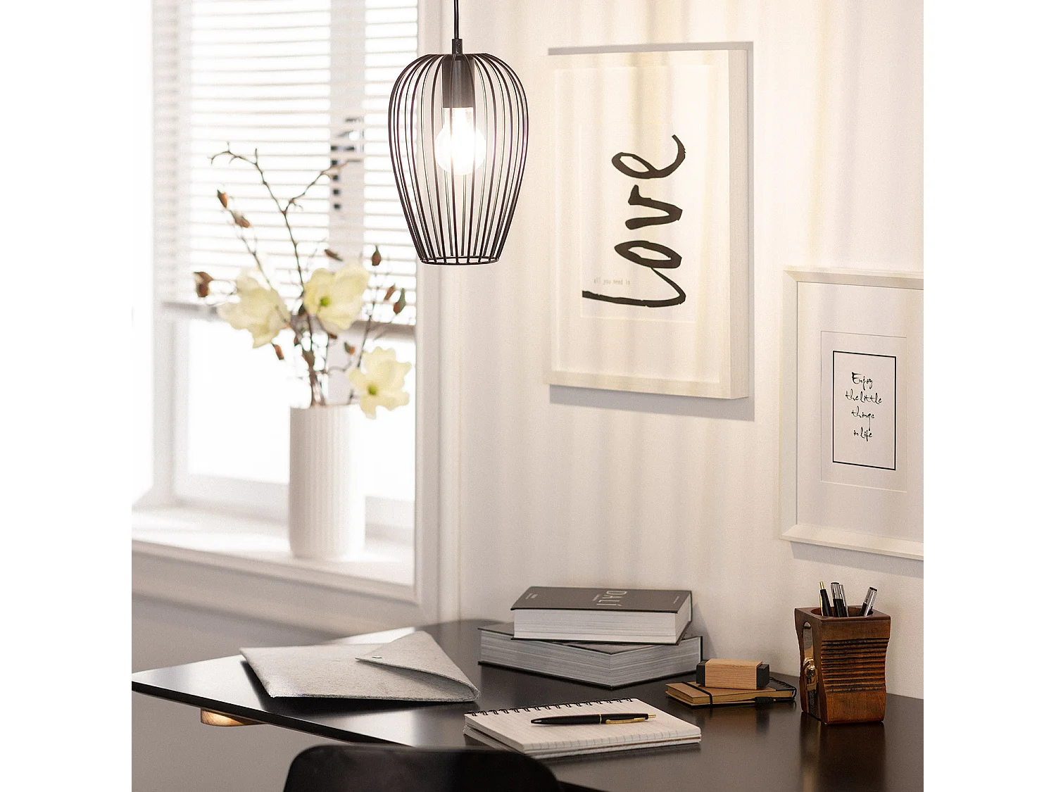 Suspension Métal Telmi Noir