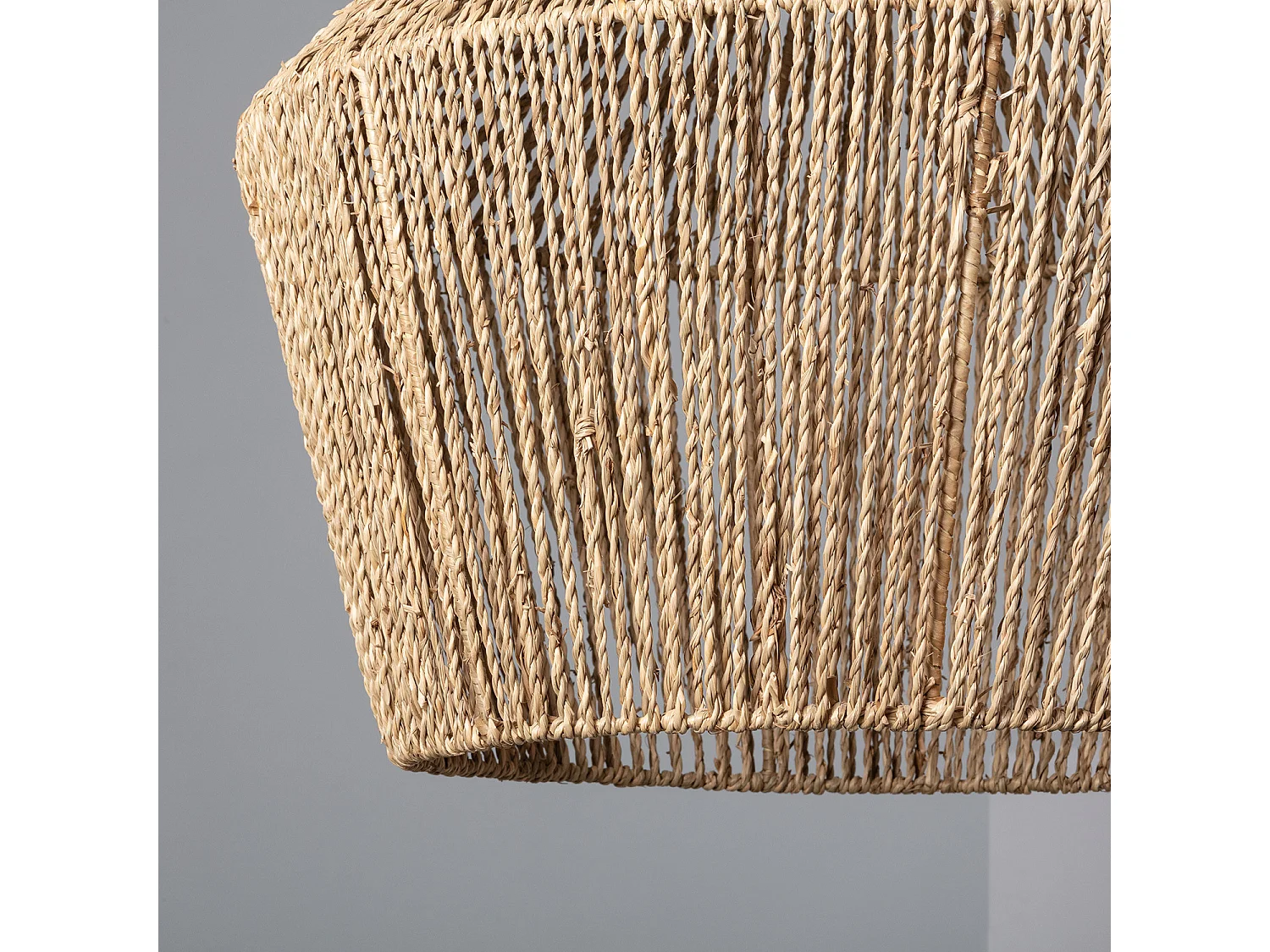 Lámpara Colgante Fibras Naturales Newén Ø500 mm ILUZZIA Textil Blanco