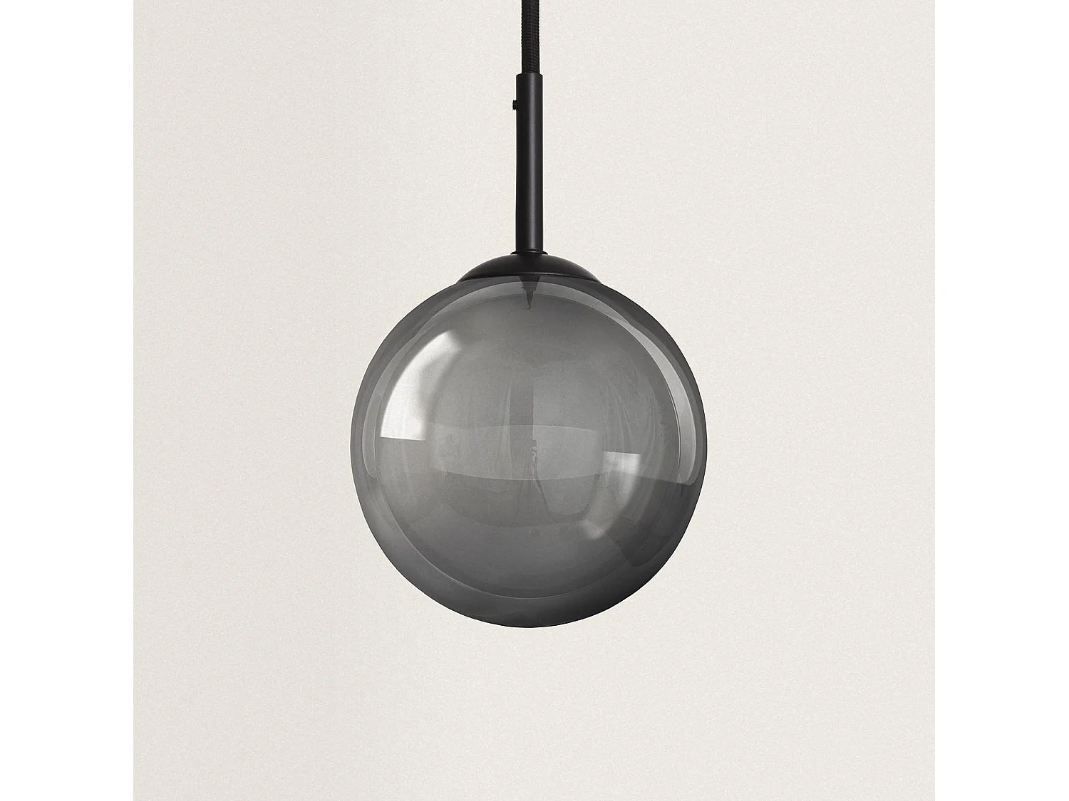 Lampada a Sospensione Vetro Kubad Nero