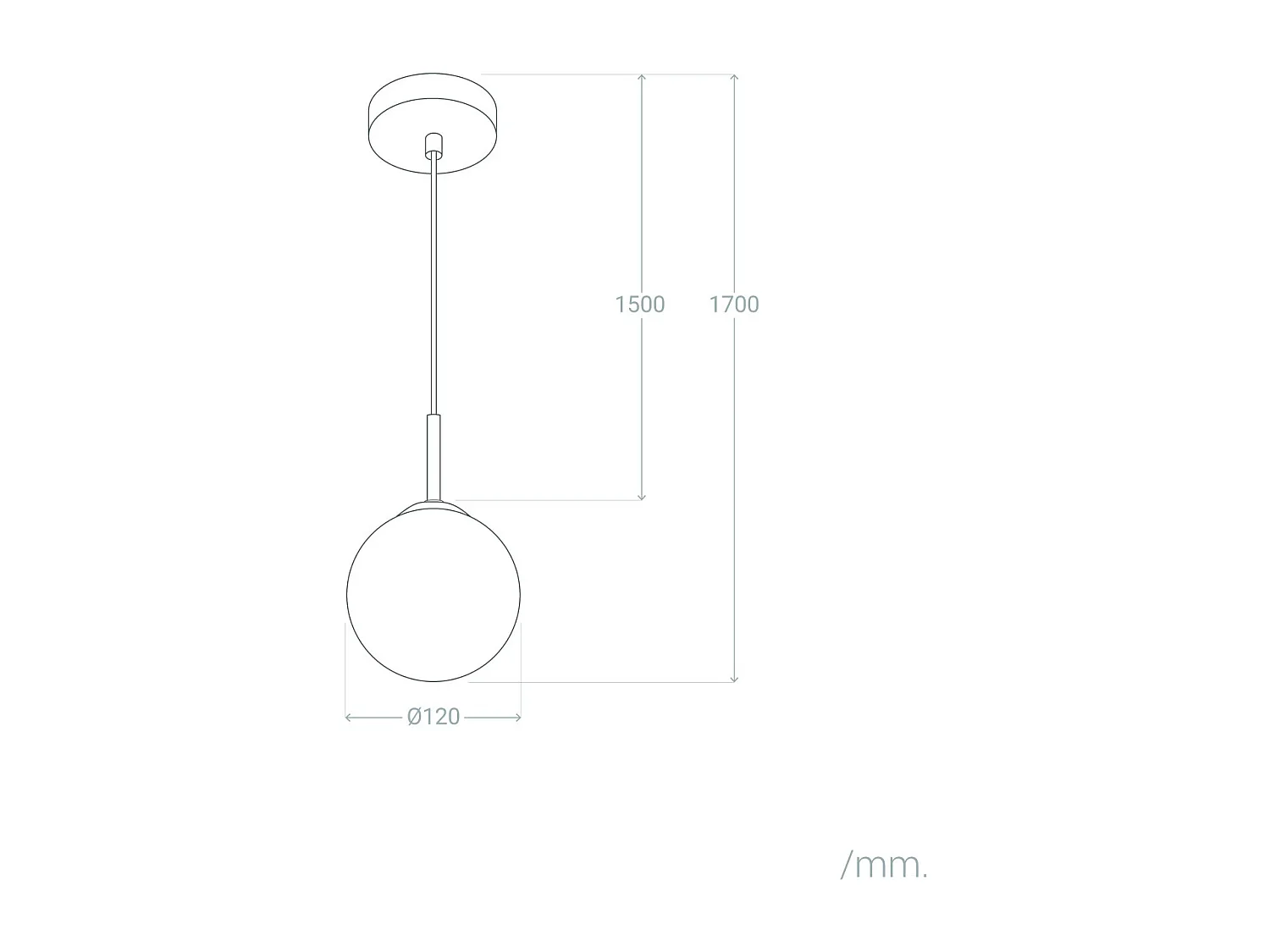 Lampada a Sospensione Vetro Kubad Nero