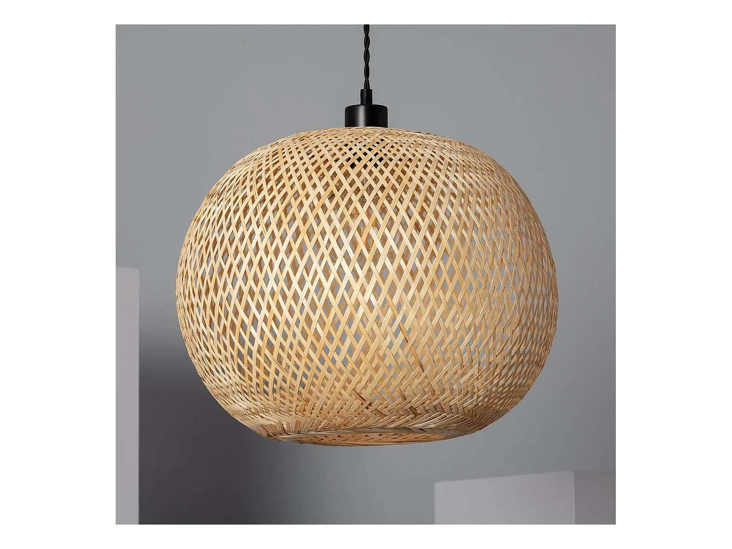 Lámpara Colgante Bambú Llata Natural