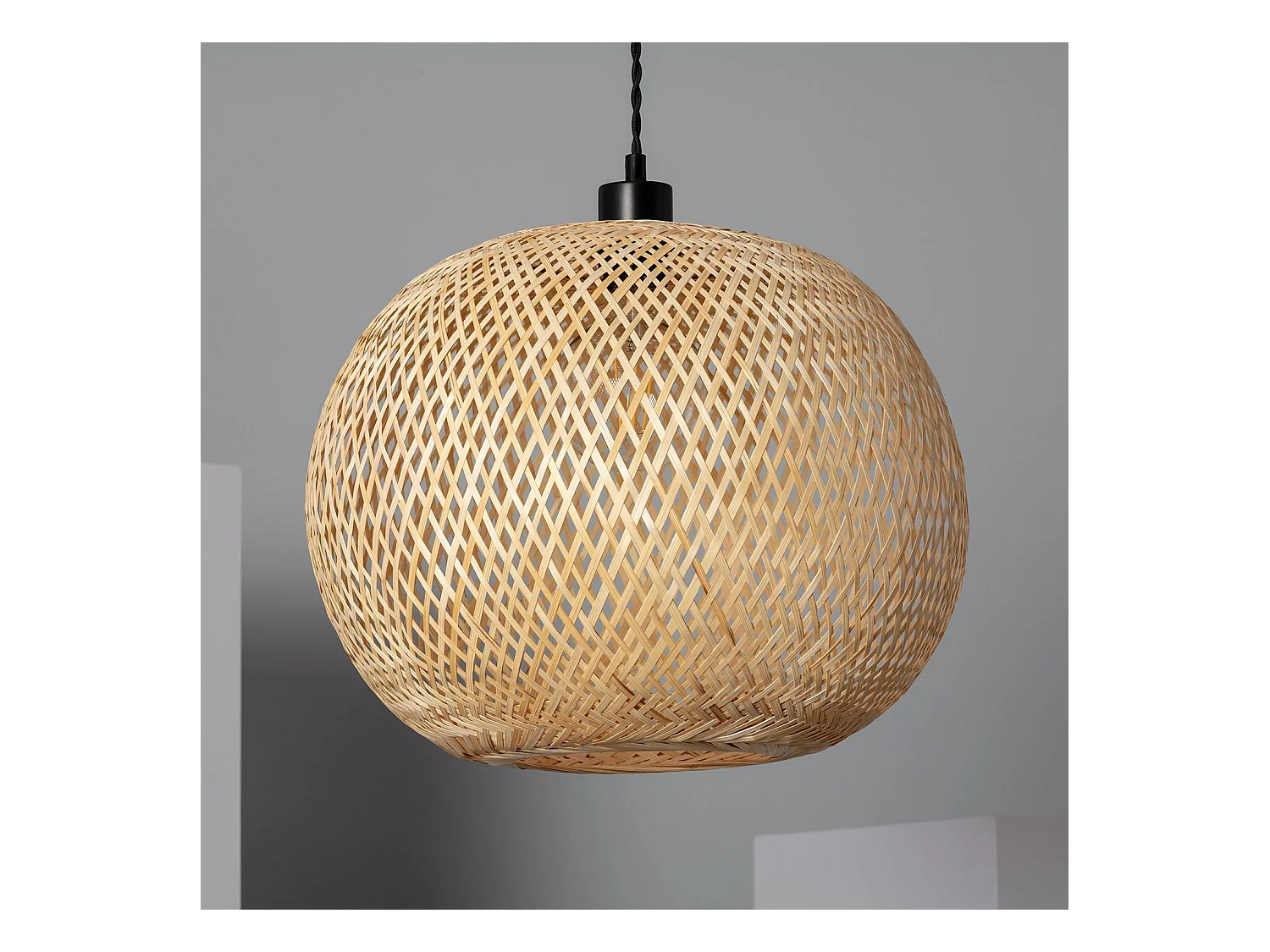 Lámpara Colgante Bambú Llata Natural