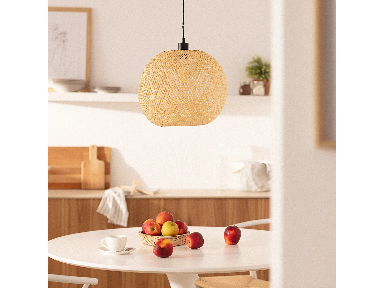 Lampada a Sospensione Bambù Llata Naturale