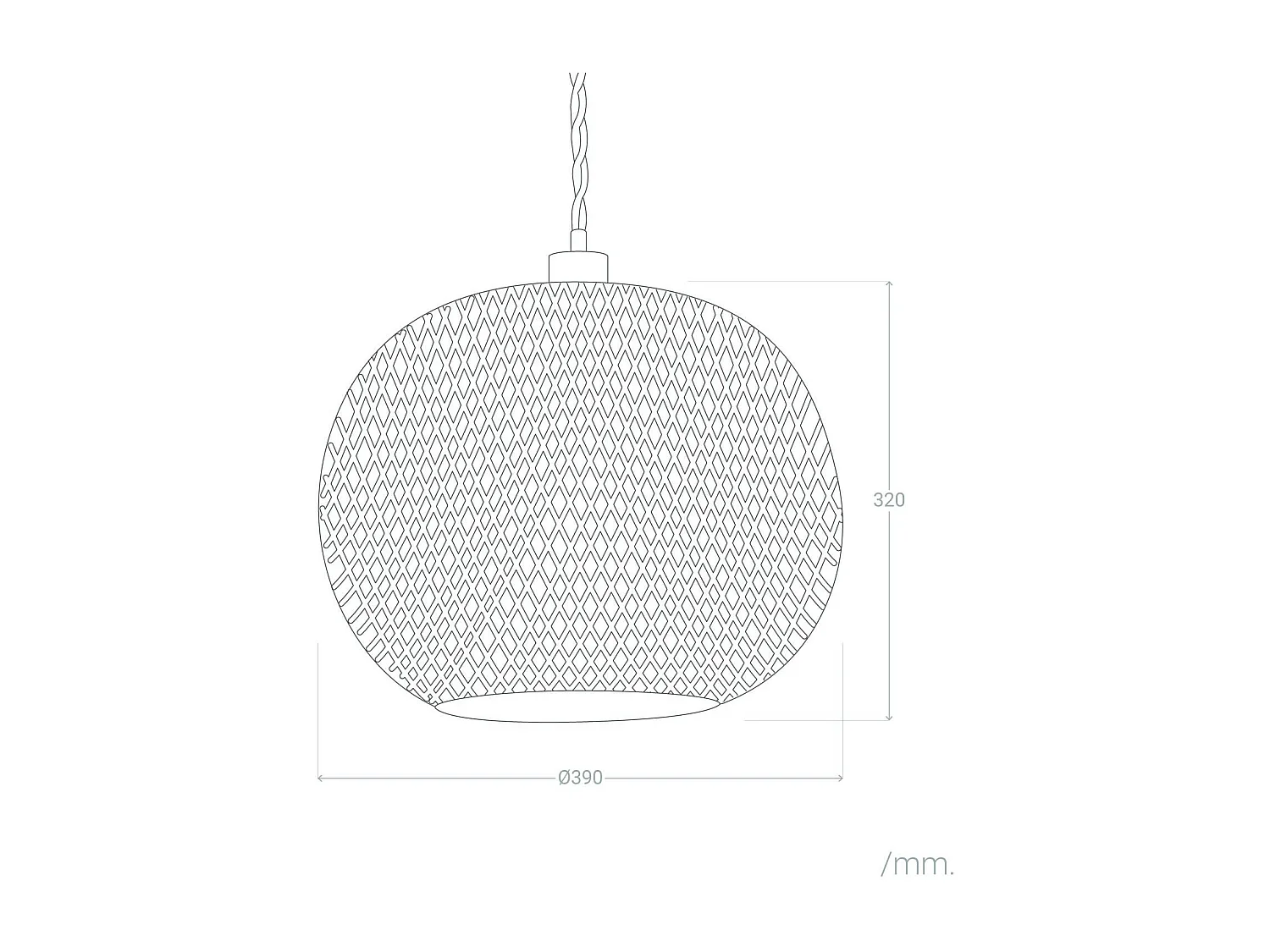 Lampada a Sospensione Bambù Llata Naturale