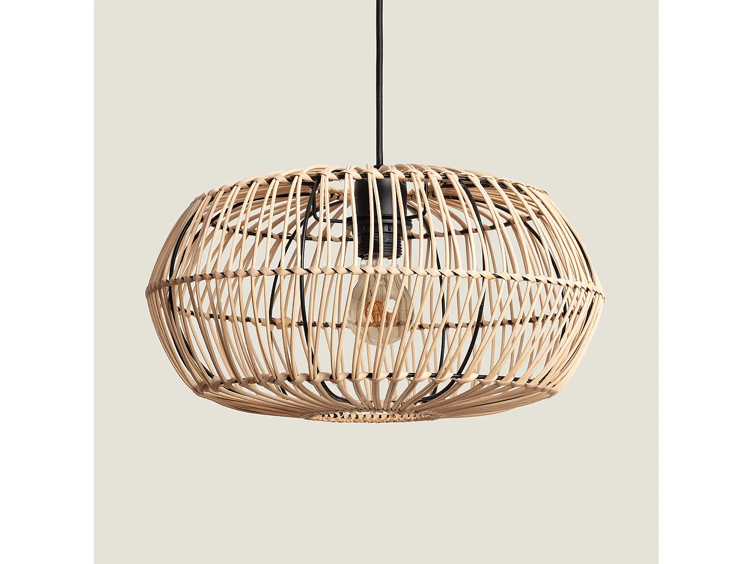 Suspension Rotin Arawa Viringo Naturel