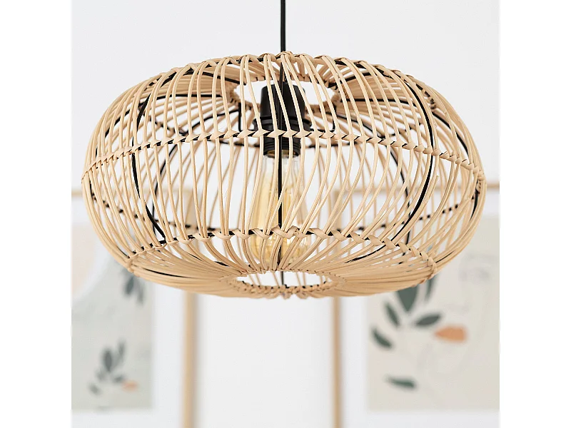 Suspension Rotin Arawa Viringo Naturel