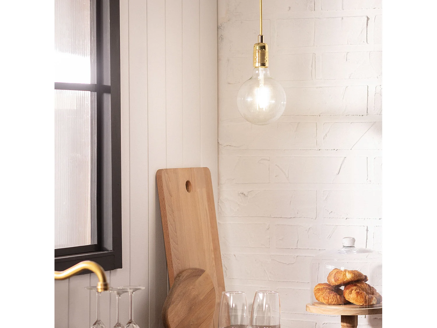 Suspension Métal Bowie Doré