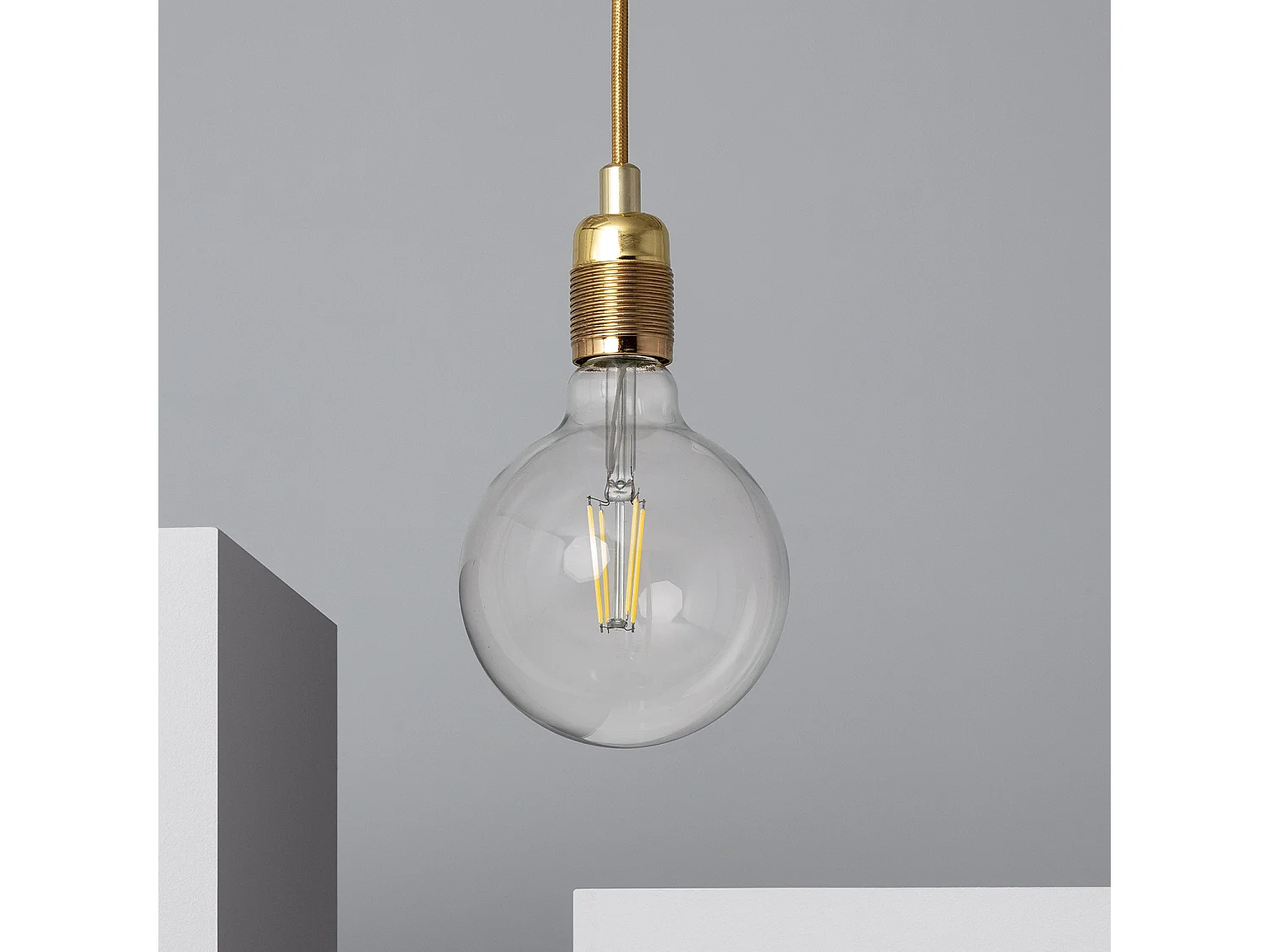 Suspension Métal Bowie Doré