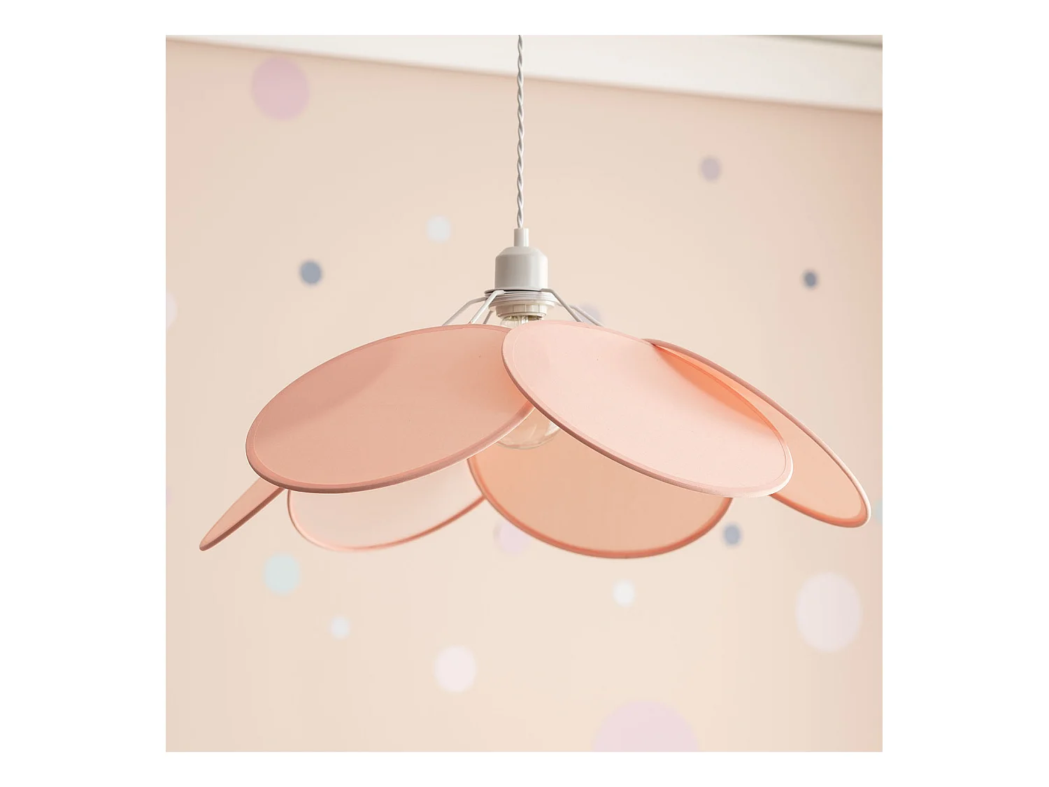 Lampada Sospensione in tessuto Kabuki Rosa