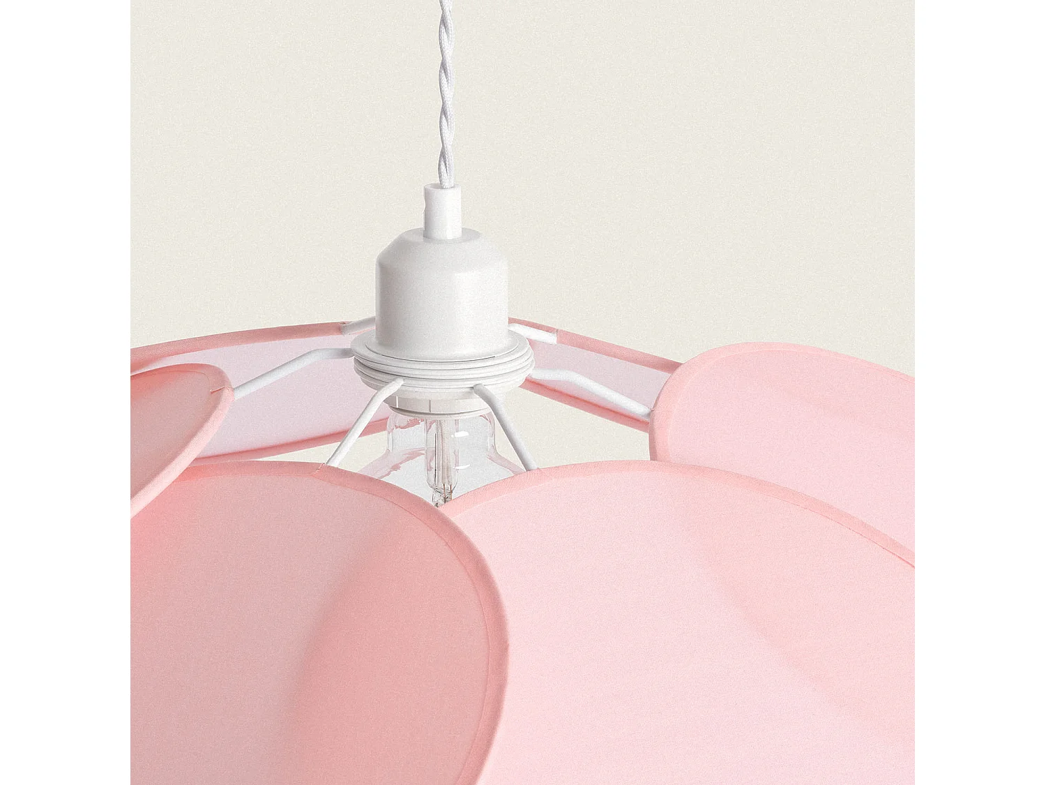 Lampada Sospensione in tessuto Kabuki Rosa