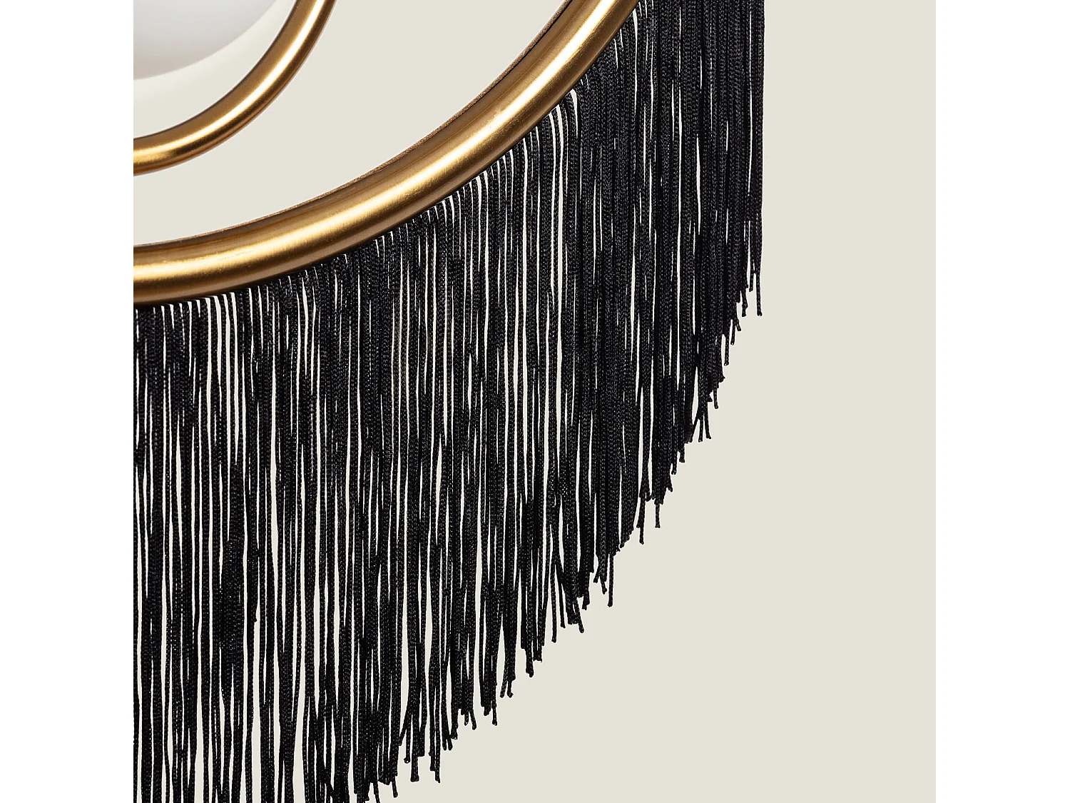 Lampada a Sospensione con Frange Metalliche Dalila Nero