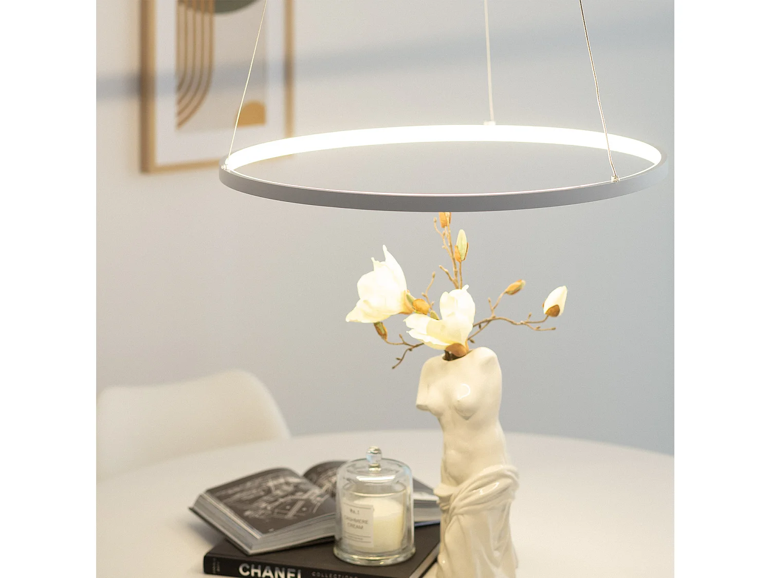 Lampada a Sospensione LED 20W Metallo CCT Selezionabile Ivalo Bianco