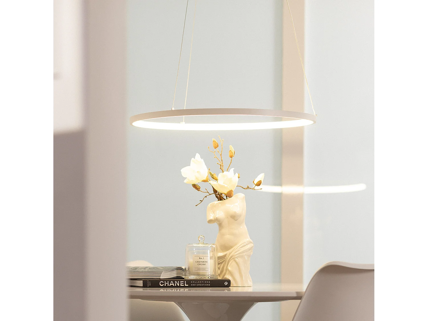 Suspension LED 20W Métal CCT Sélectionnable Ivalo Blanc