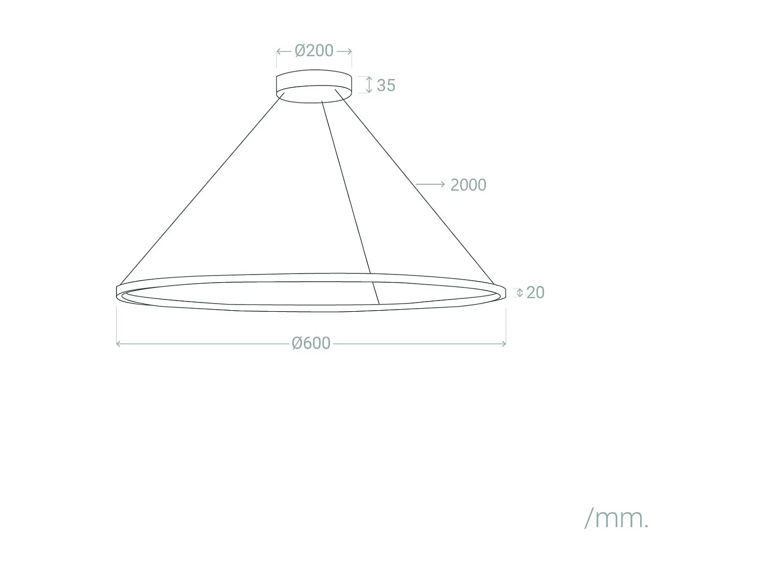 Lámpara Colgante LED 20W Aluminio CCT Seleccionable Ivalo Blanco