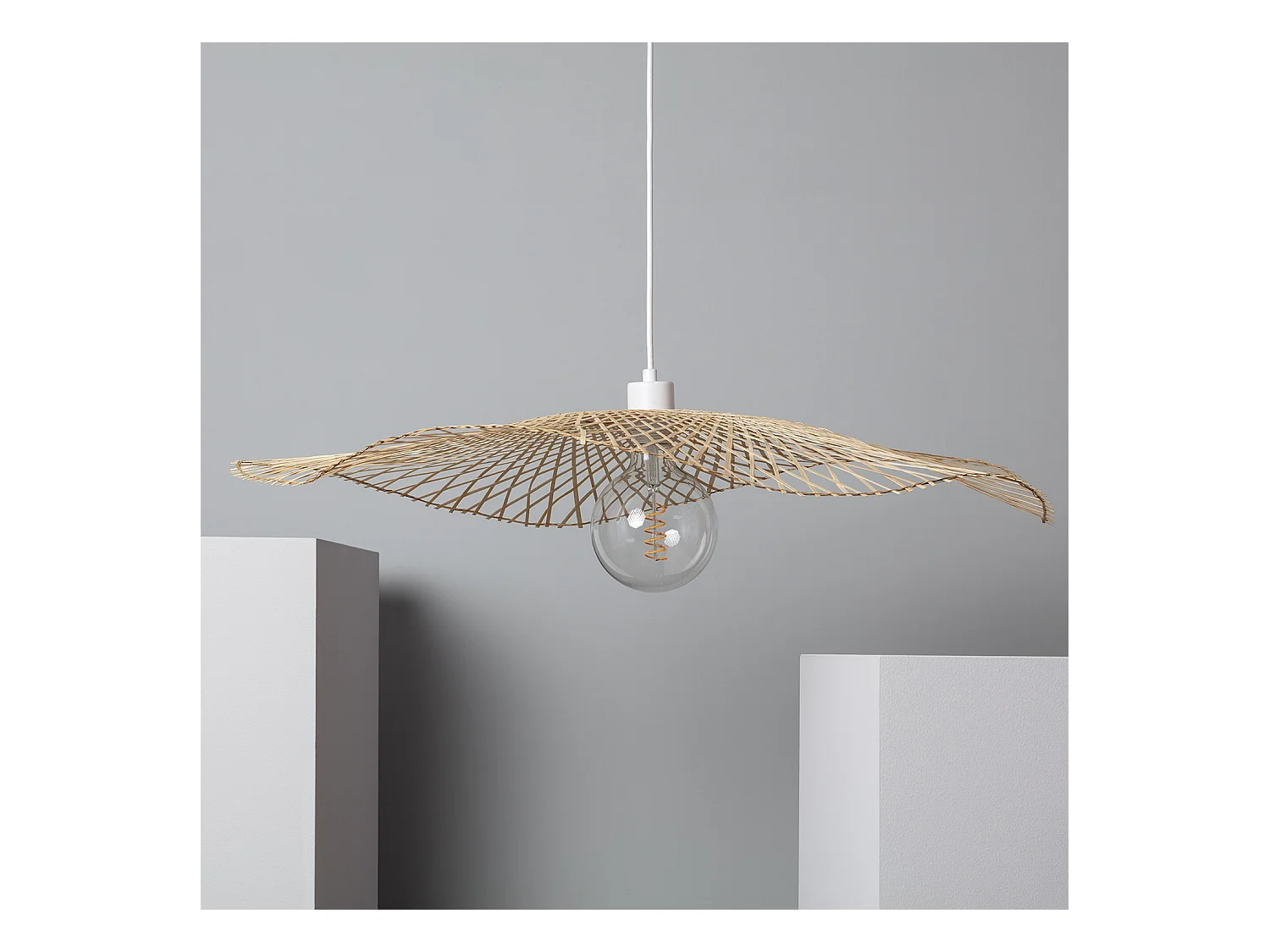 Lámpara Colgante Bambú Longnan Natural