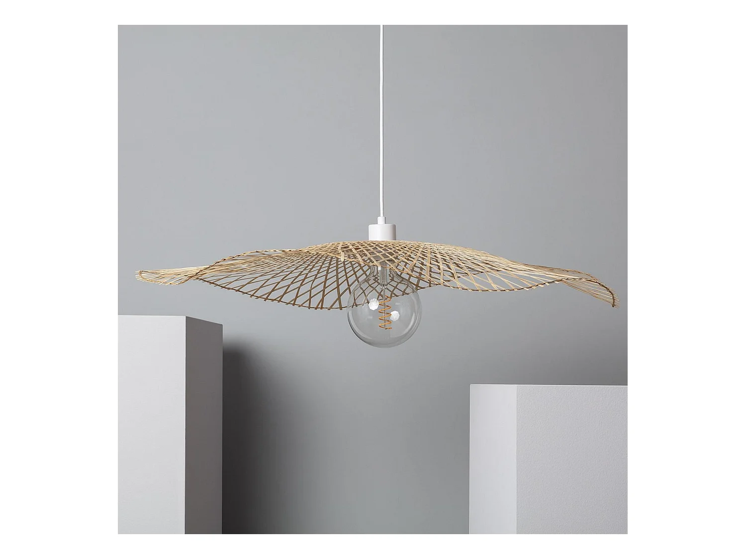 Lámpara Colgante Bambú Longnan Natural