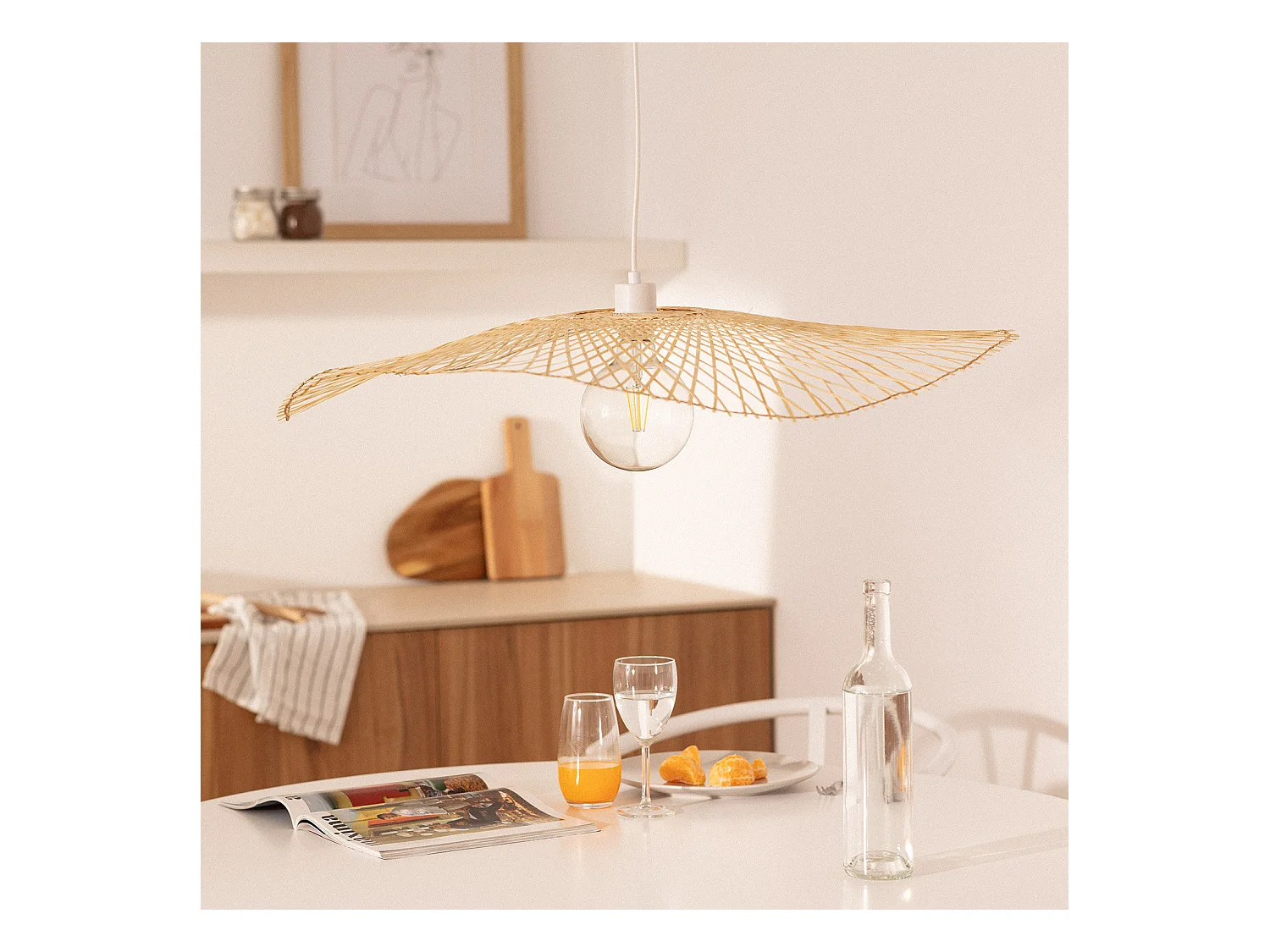 Lámpara Colgante Bambú Longnan Natural