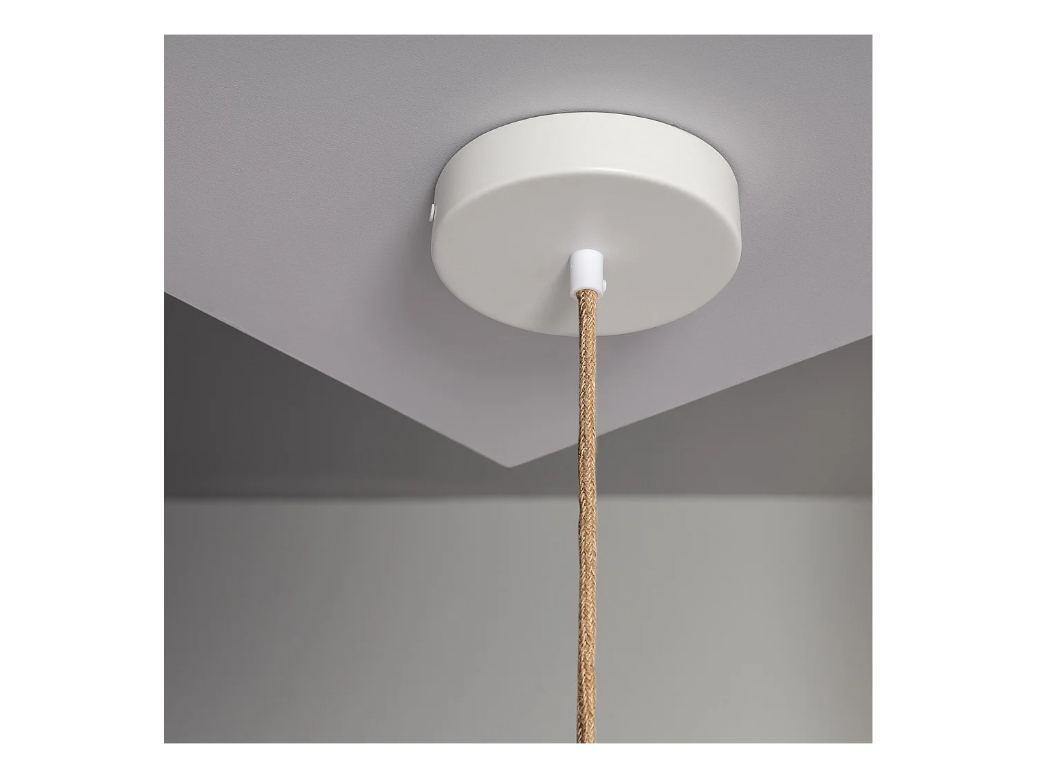 Lámpara Colgante Ratán y Tela Longoria Naranja