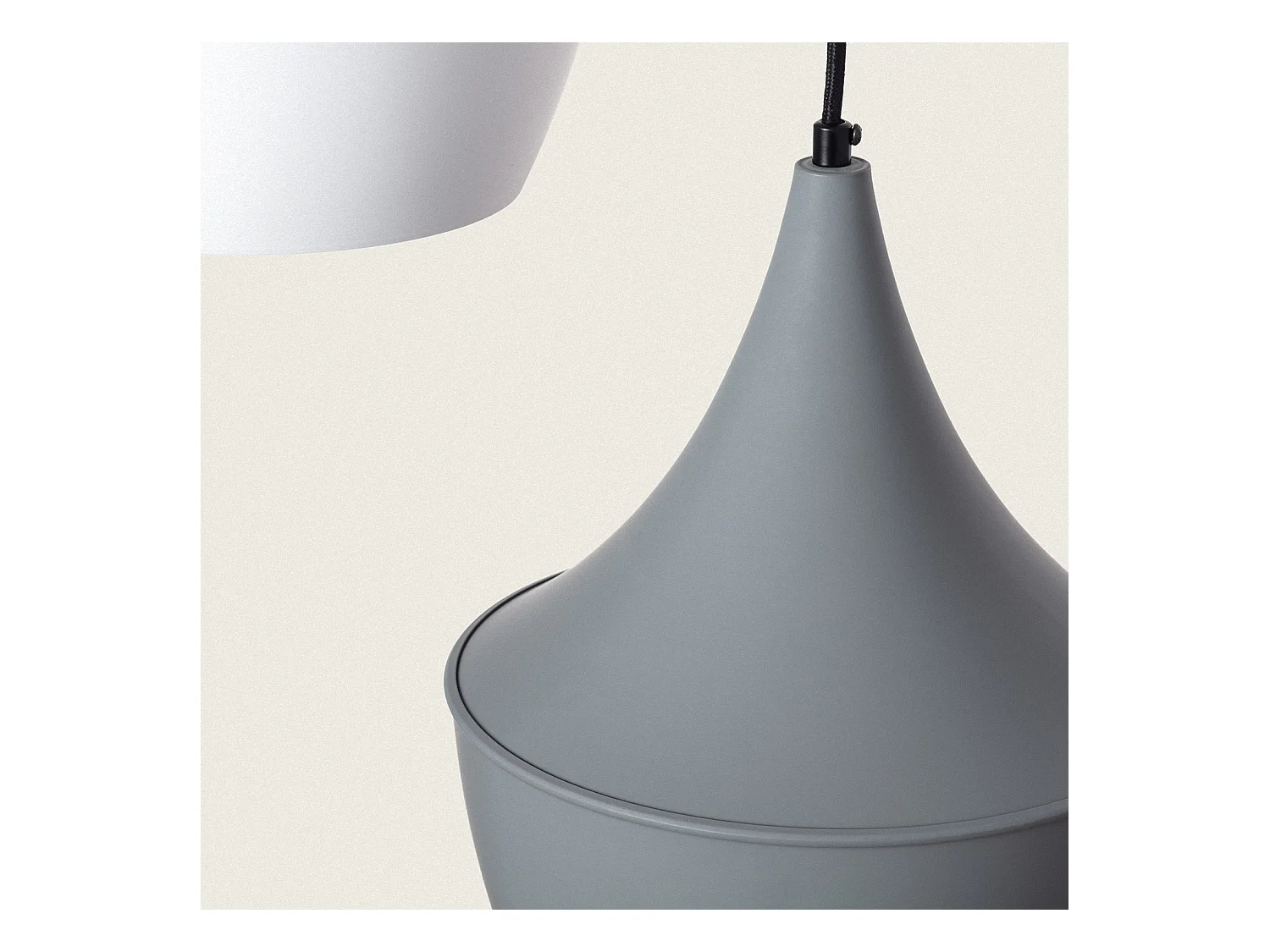 Lámpara Colgante Metal Tri Big Mercury Blanco / Gris