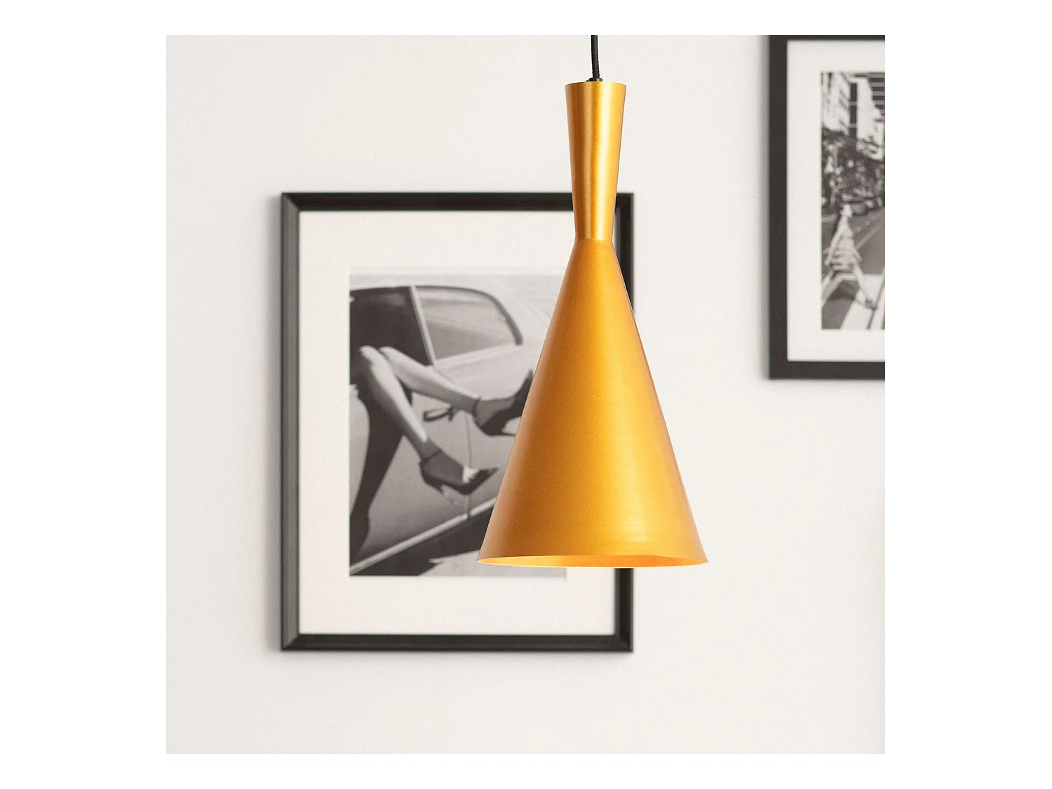 Lámpara Colgante Metal Tri Lennon Dorado