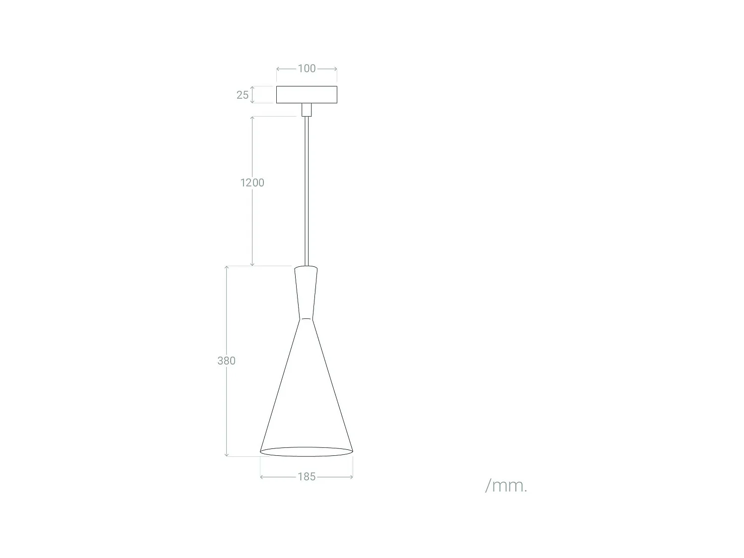 Lámpara Colgante Metal Tri Lennon Dorado
