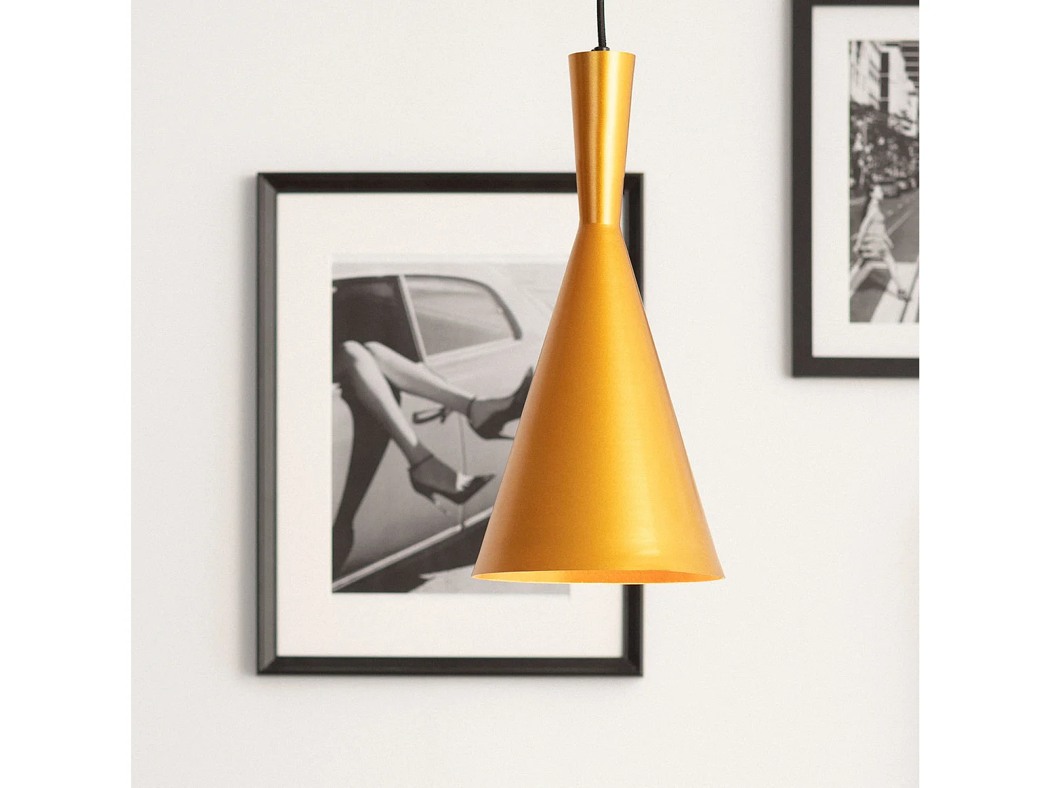 Suspension Métal Lennon Doré