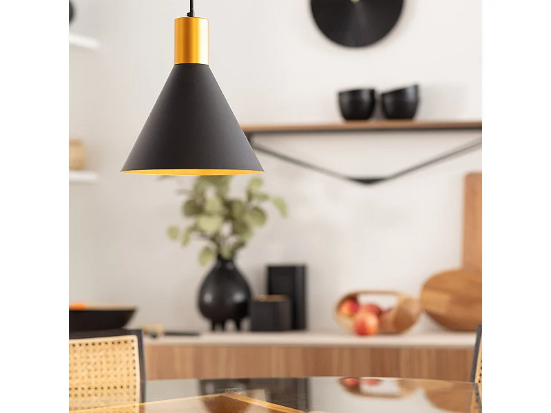 Lámpara Colgante Metal Orbat Negro