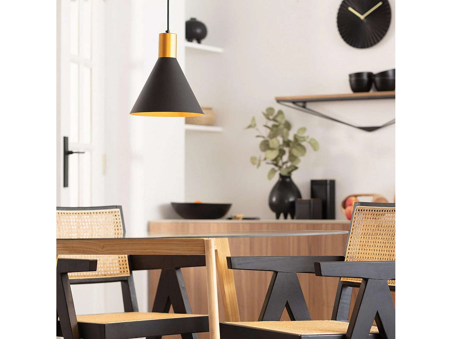 Suspension Métal Orbat Noir