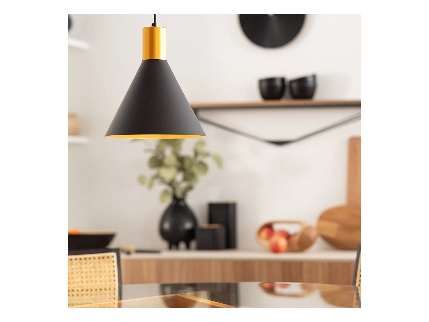Lampada a Sospensione Metallo Orbat Nero