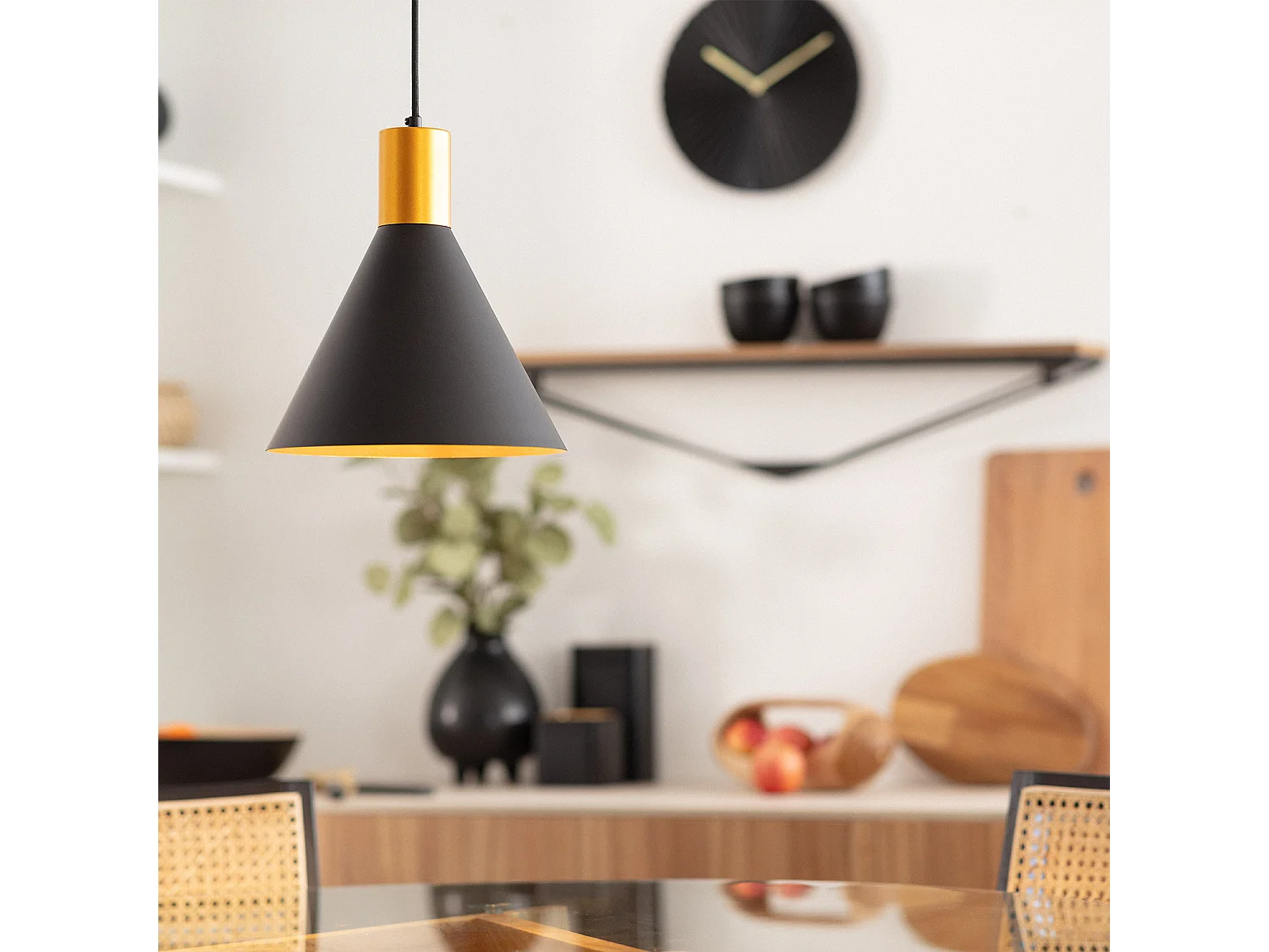 Suspension Métal Orbat Noir