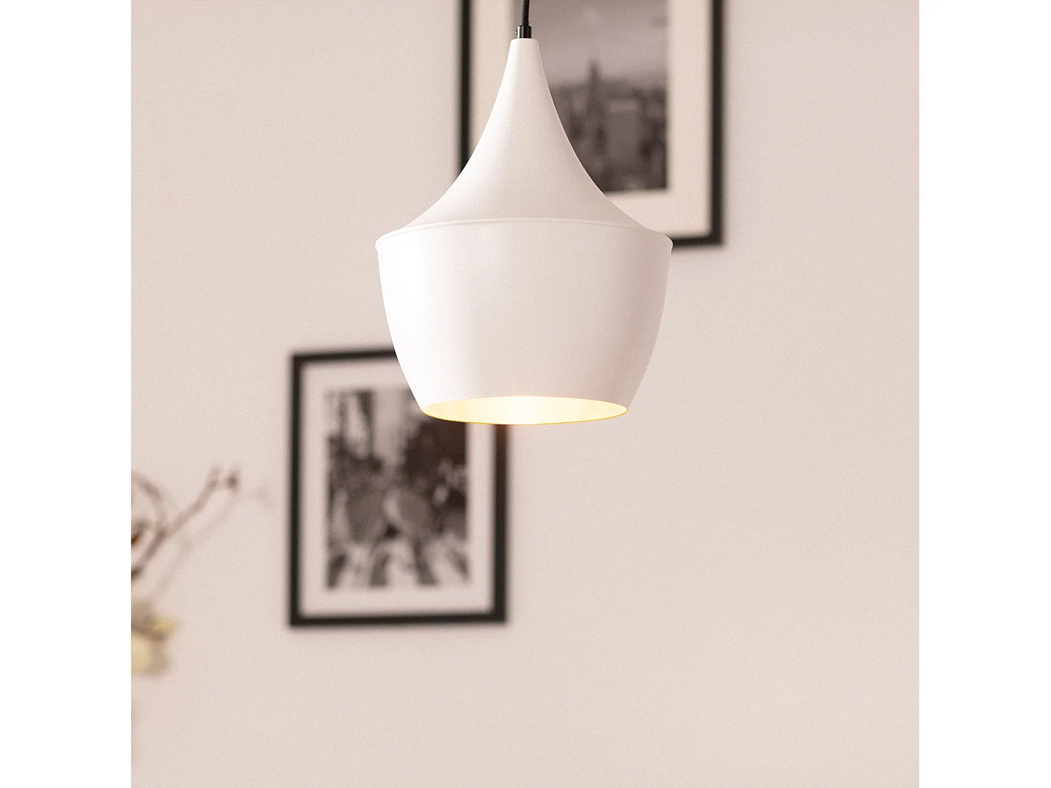 Suspension Métal Mercury Blanc