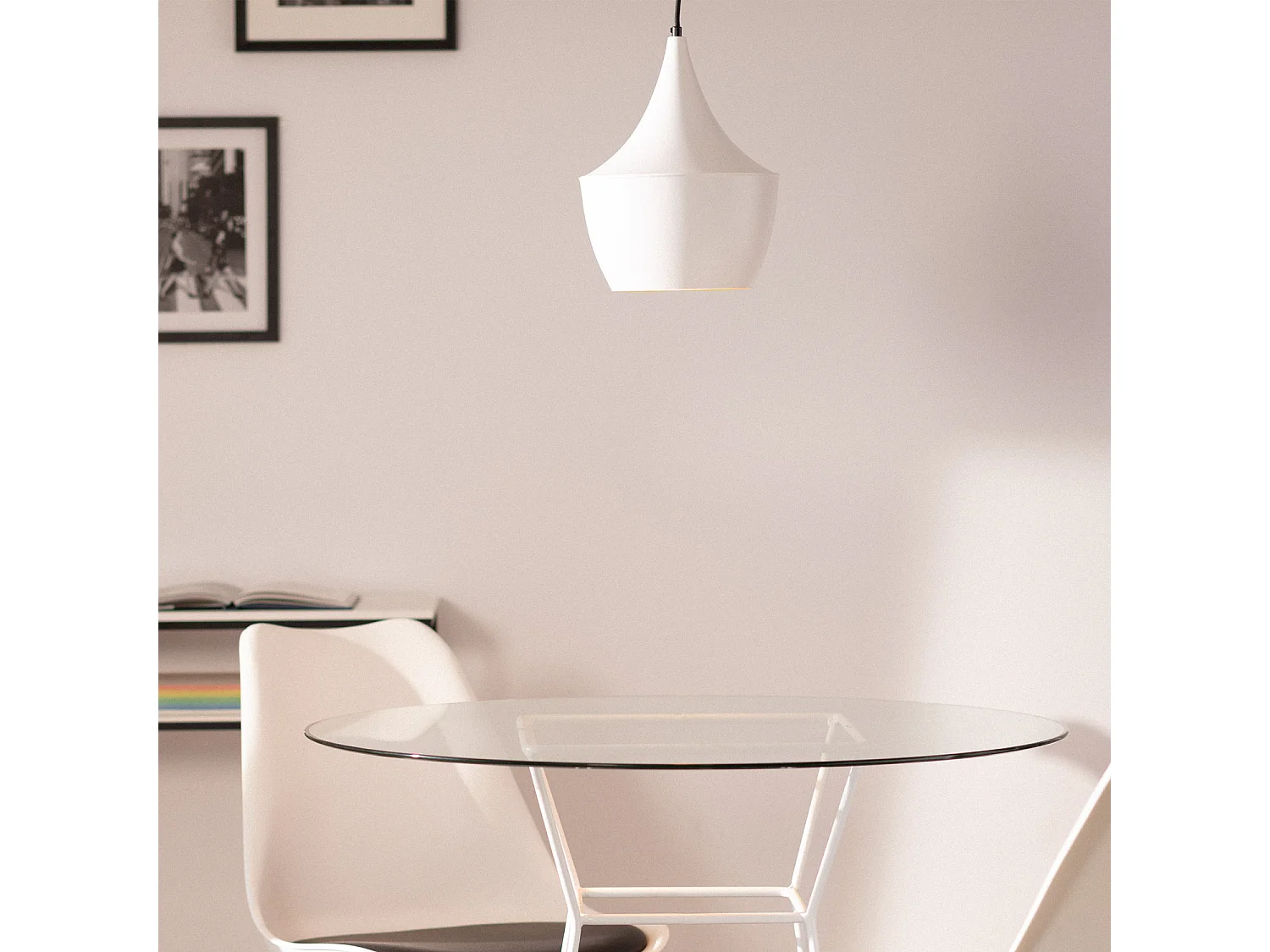 Suspension Métal Mercury Blanc