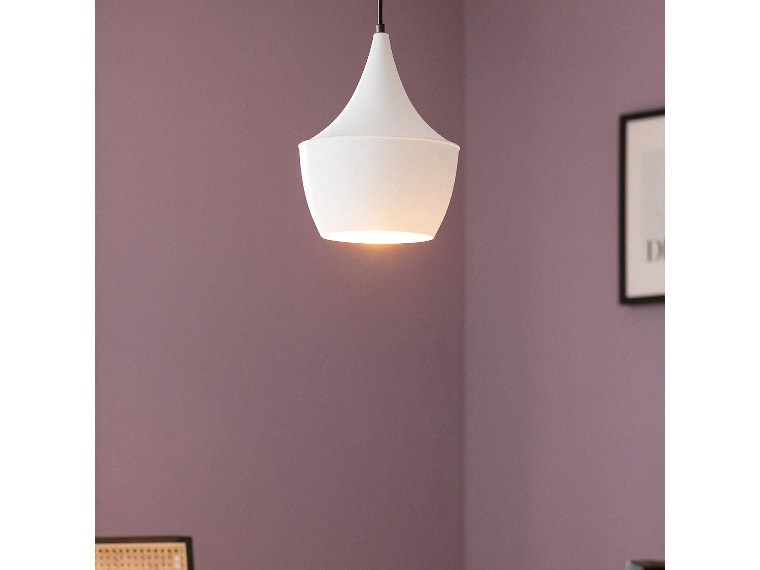 Suspension Métal Mercury Blanc