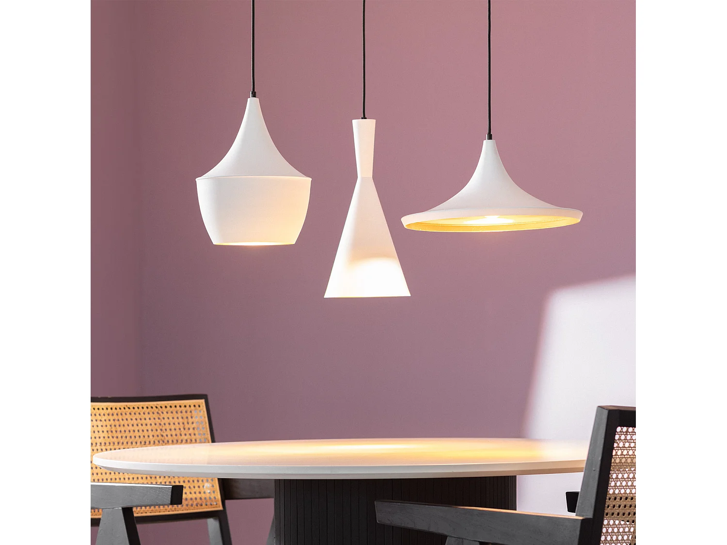 Suspension Métal Mercury Blanc