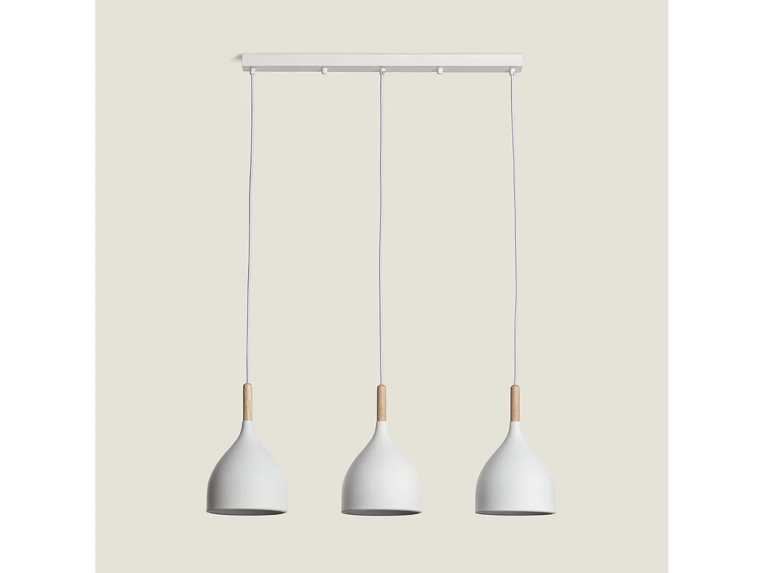 Suspension Métal et Bois Karlek  Blanc